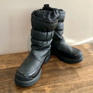 Cougar Youth Girls Adjustable Puffer Winter Snow Warm Tall Boots Shoes Black